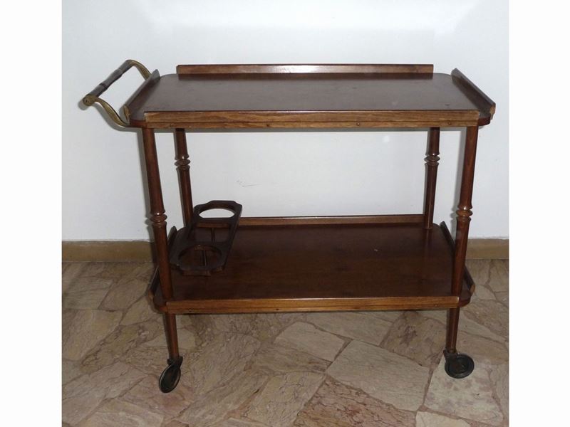 Carrello Portavivande in Noce