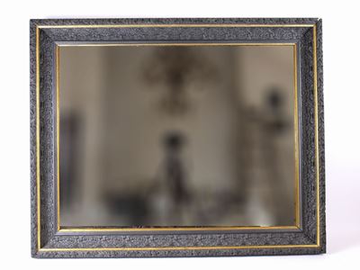 Specchiera in Legno Ebanizzato e Pastiglia