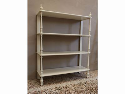 Grande Etagere in Legno Laccato Bianco