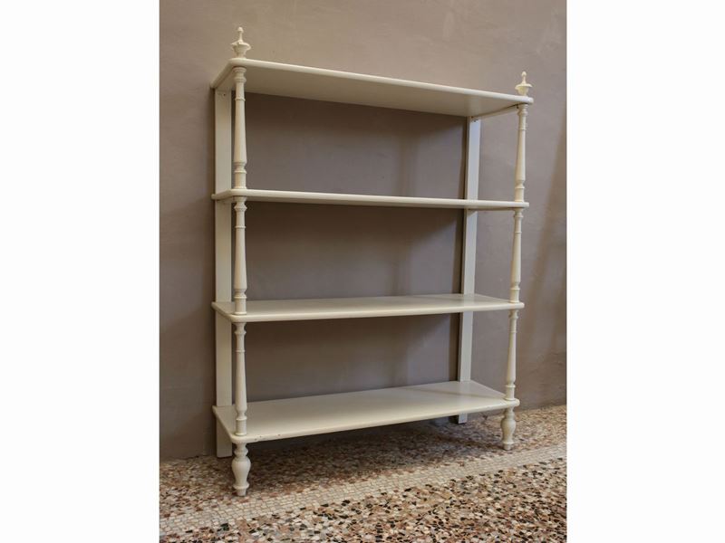 Grande Etagere in Legno Laccato Bianco