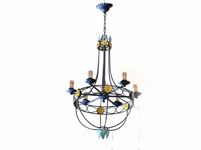 Lampadario in Ferro Battuto