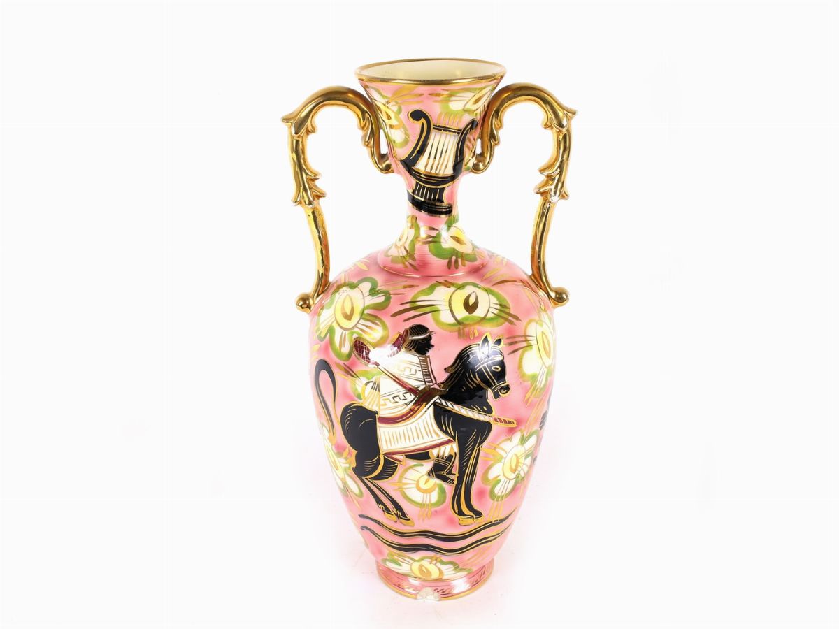 Coppia di Vasi in Ceramica Smaltata
