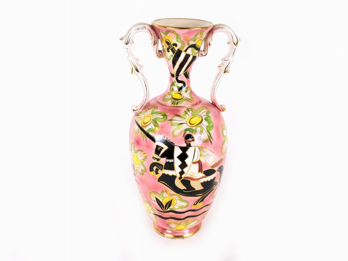 Coppia di Vasi in Ceramica Smaltata