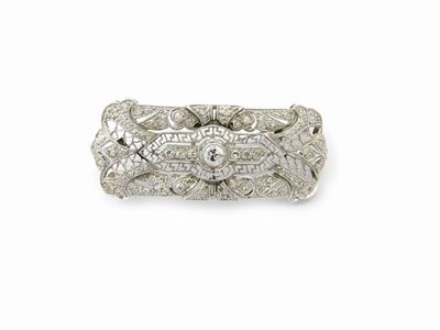 Spilla in Oro Bianco con Diamanti