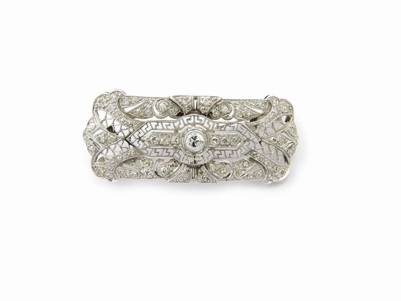Spilla in Oro Bianco con Diamanti