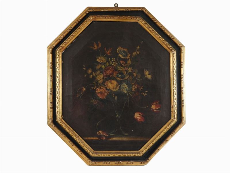 Scuola Lombarda del XIX Secolo - Nature Morte con Fiori
