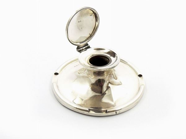A silver inkwell