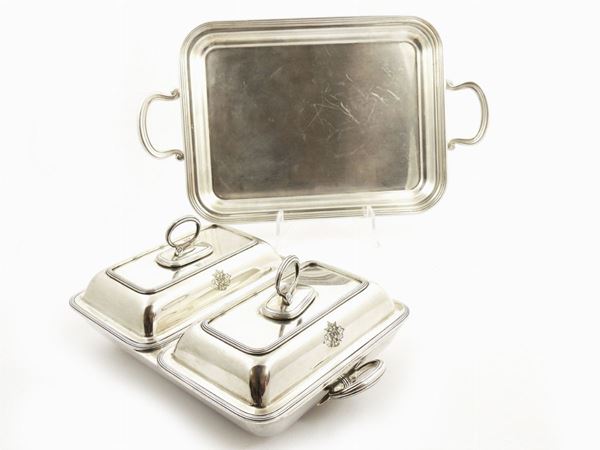 A silver plated tableware lot  - Auction Furniture, Old Master Paintings, Silvers and Curiosity from florentine house - Maison Bibelot - Casa d'Aste Firenze - Milano