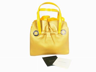 Mini Bag a Mano Bulgari in Pelle Matt Color Oro