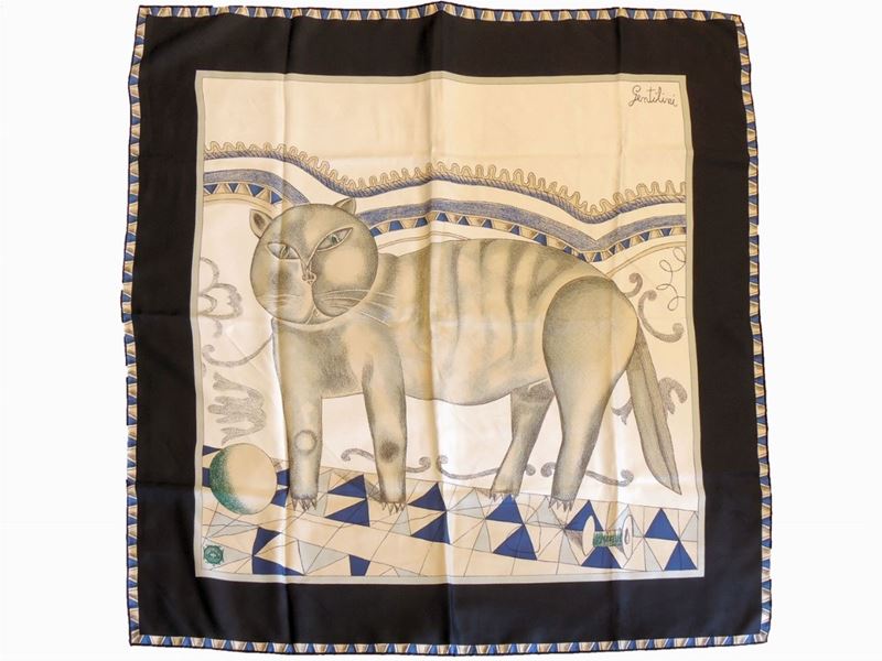 Due Foulard in Seta Krizia e Franco Gentilini