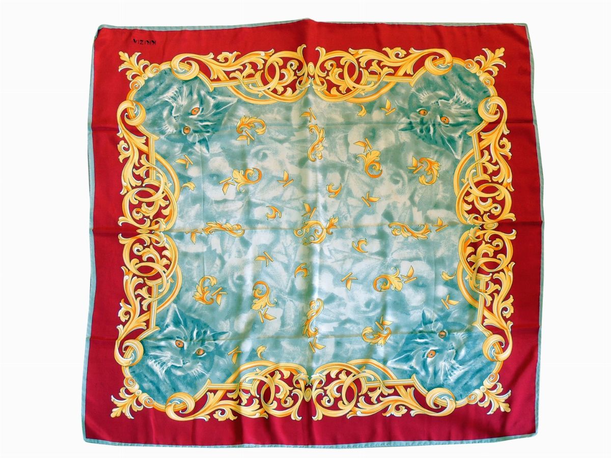 Due Foulard in Seta Krizia e Franco Gentilini