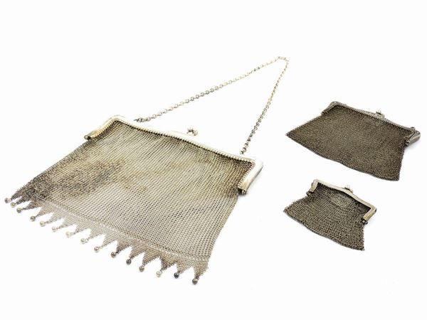 Two little bag in silver mesh  (early 20th century)  - Auction Furniture, Old Master Paintings, Silvers and Curiosity from florentine house - Maison Bibelot - Casa d'Aste Firenze - Milano
