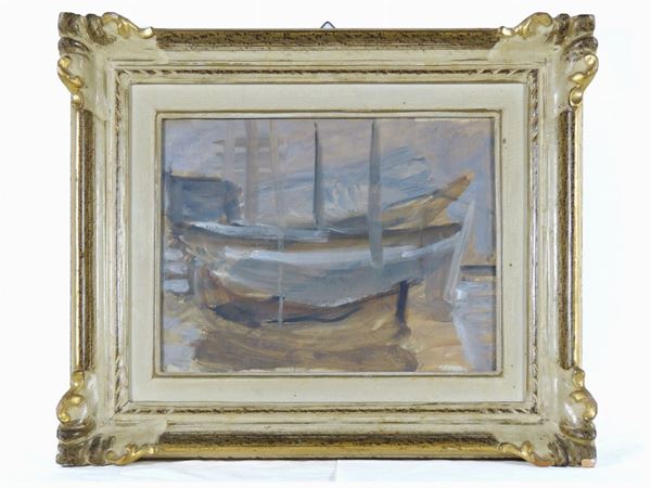 Mario Marcucci : Landscape with boats  ((1910-1992))  - Auction Modern and Contemporary Art - Maison Bibelot - Casa d'Aste Firenze - Milano