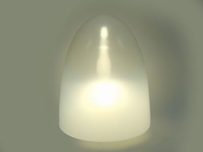 Lume da Tavolo Leucos Murano in Vetro Opalino Bianco Sfumato