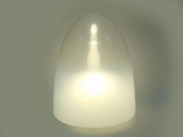 A Leucos Murano soft white opaline table lamp
