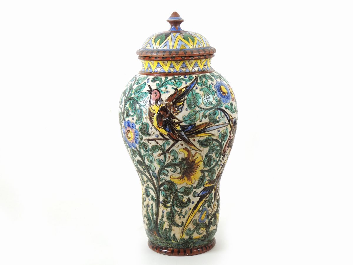 Grande Potiche in Terracotta Smaltata