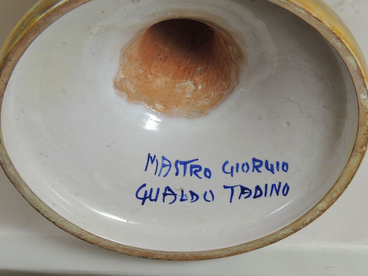 Grande Vaso in Terracotta Gualdo Tadino Smaltata a Lustro