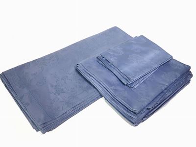 Set per Letto Matrimoniale in Cotone Damascato Color Carta da Zucchero