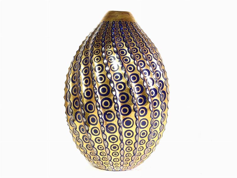 Vaso in Terracotta di Faenza Smaltata a Lustro