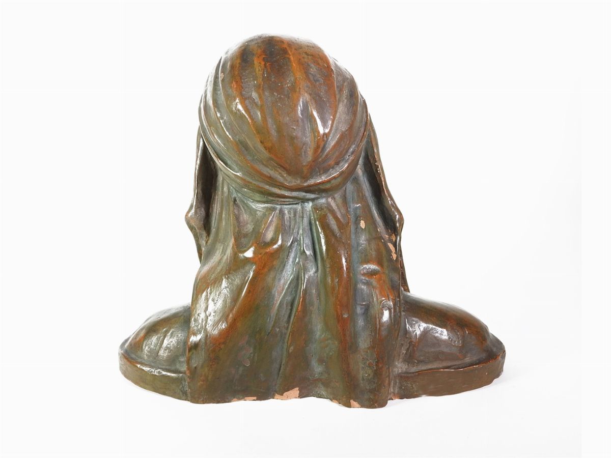 Busto in Terracotta Patinata a Bronzo, Manifattura di Signa