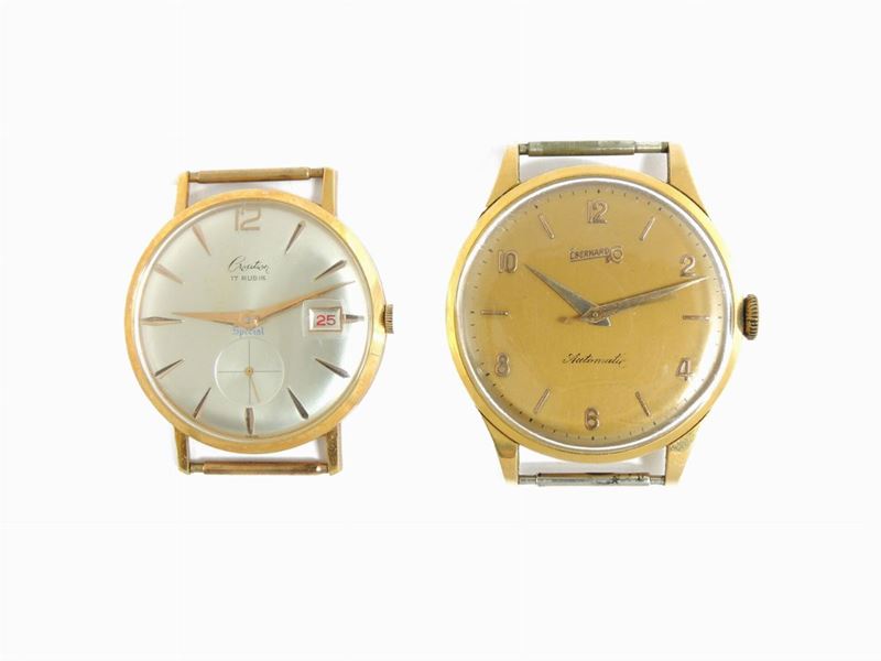 Due Orologi da Polso per Uomo Eberhard & Co. e Creation Special in Oro Giallo