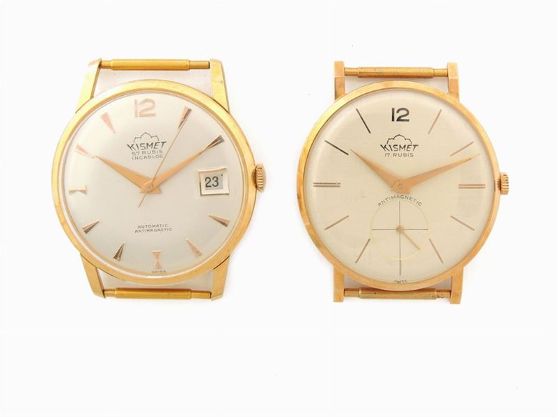 Due Orologi da Polso per Uomo Kismet in Oro Giallo