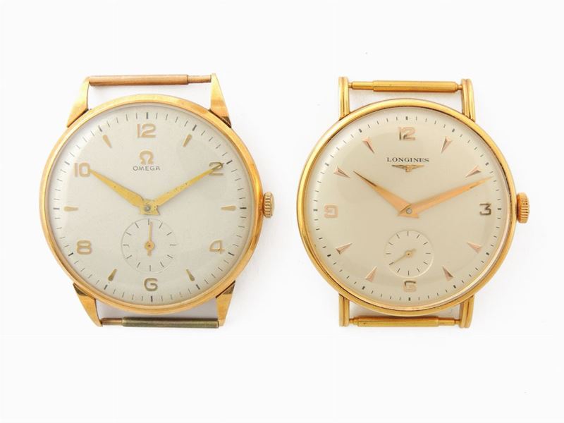 Due Orologi da Polso per Uomo Omega e Longines in Oro Giallo