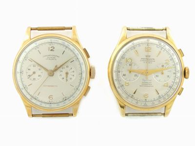 Due Cronografi da Polso per Uomo Pryngeps e Chronographe Suisse in Oro Giallo