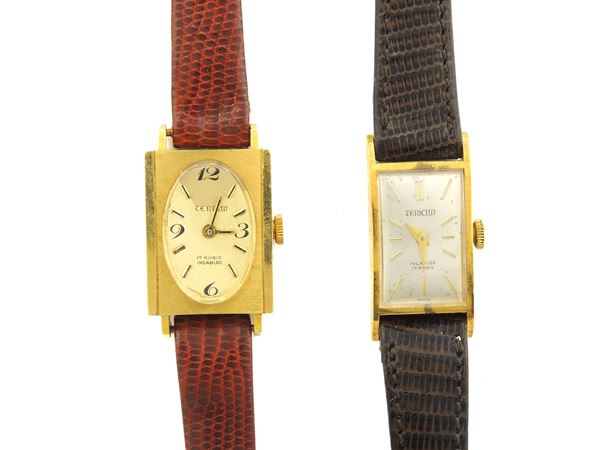Due orologi da polso per donna Teriam in oro giallo