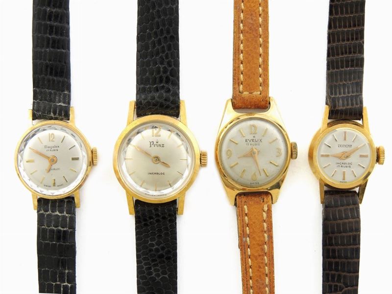 Quattro Orologi da Polso per Donna Evelix, Prinz, Teriam e Mogolex in Oro Giallo