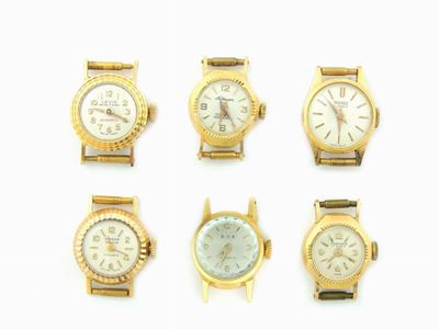 Sei Orologi da Polso per Donna Passher, Silmar, Levis, Surera, Rox e Tressa in Oro Giallo