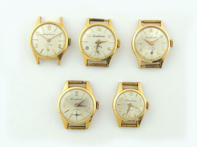 Cinque Orologi da Polso per Donna Pierre Bassin in Oro Giallo