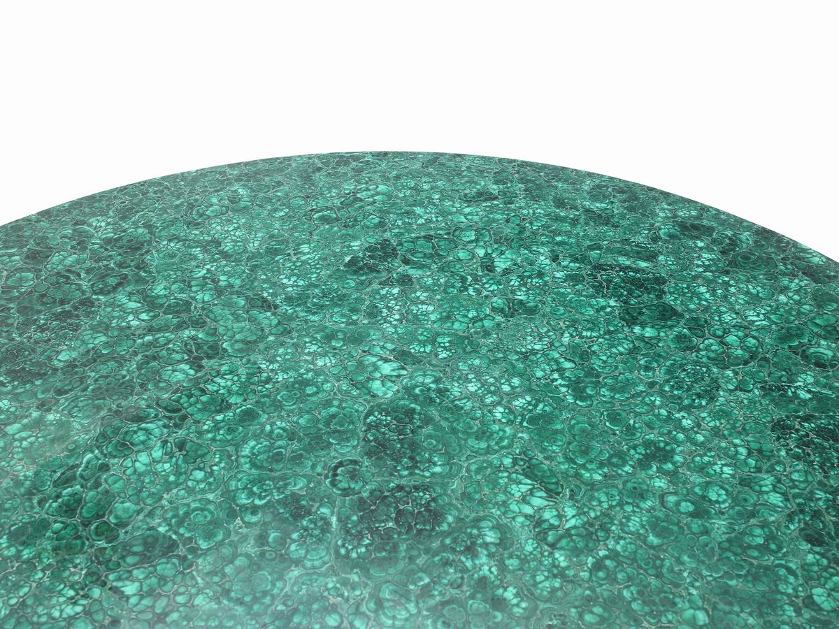 Tavolo da Centro in Malachite e Bronzo Dorato