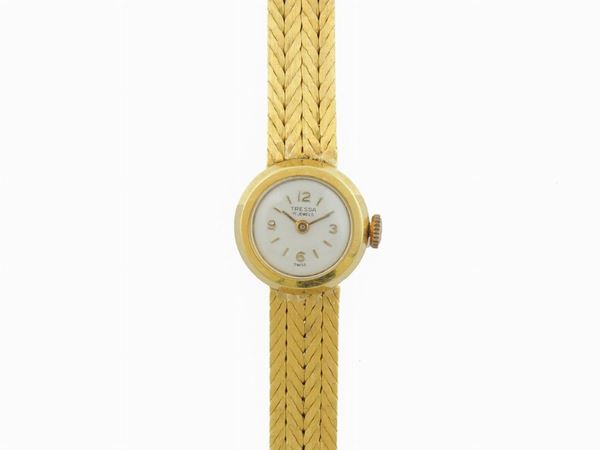 Yellow gold Tressa ladies wristwatch