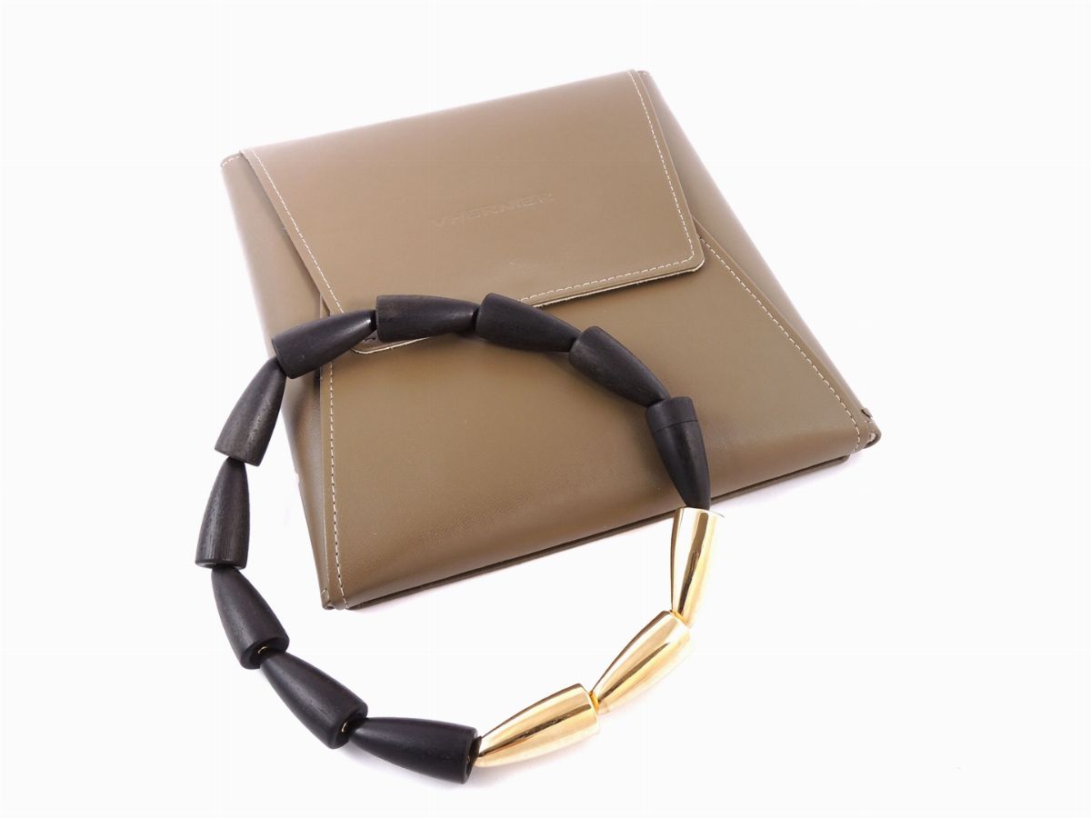 Collana "calla" di Vhernier in Oro Giallo ed Ebano