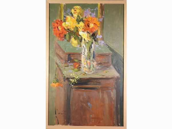 Aldo Mazzi - Flowers in a vase