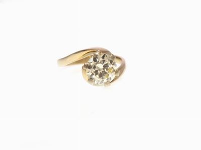 Anello Solitario in Oro Bianco con Diamante