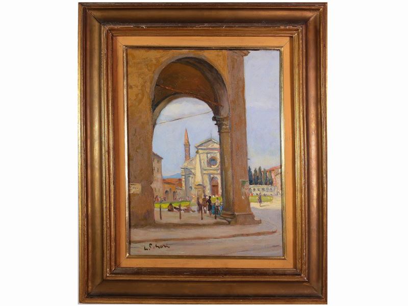 Gino Paolo Gori - Scorcio di Piazza Santa Maria Novella