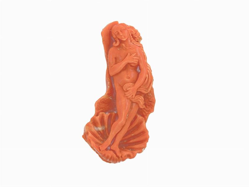 Scultura in Corallo Rosso Arancio