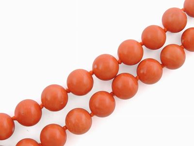 Filo Scalare di Corallo Arancio