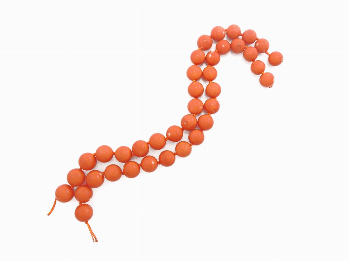 Filo Scalare di Corallo Arancio