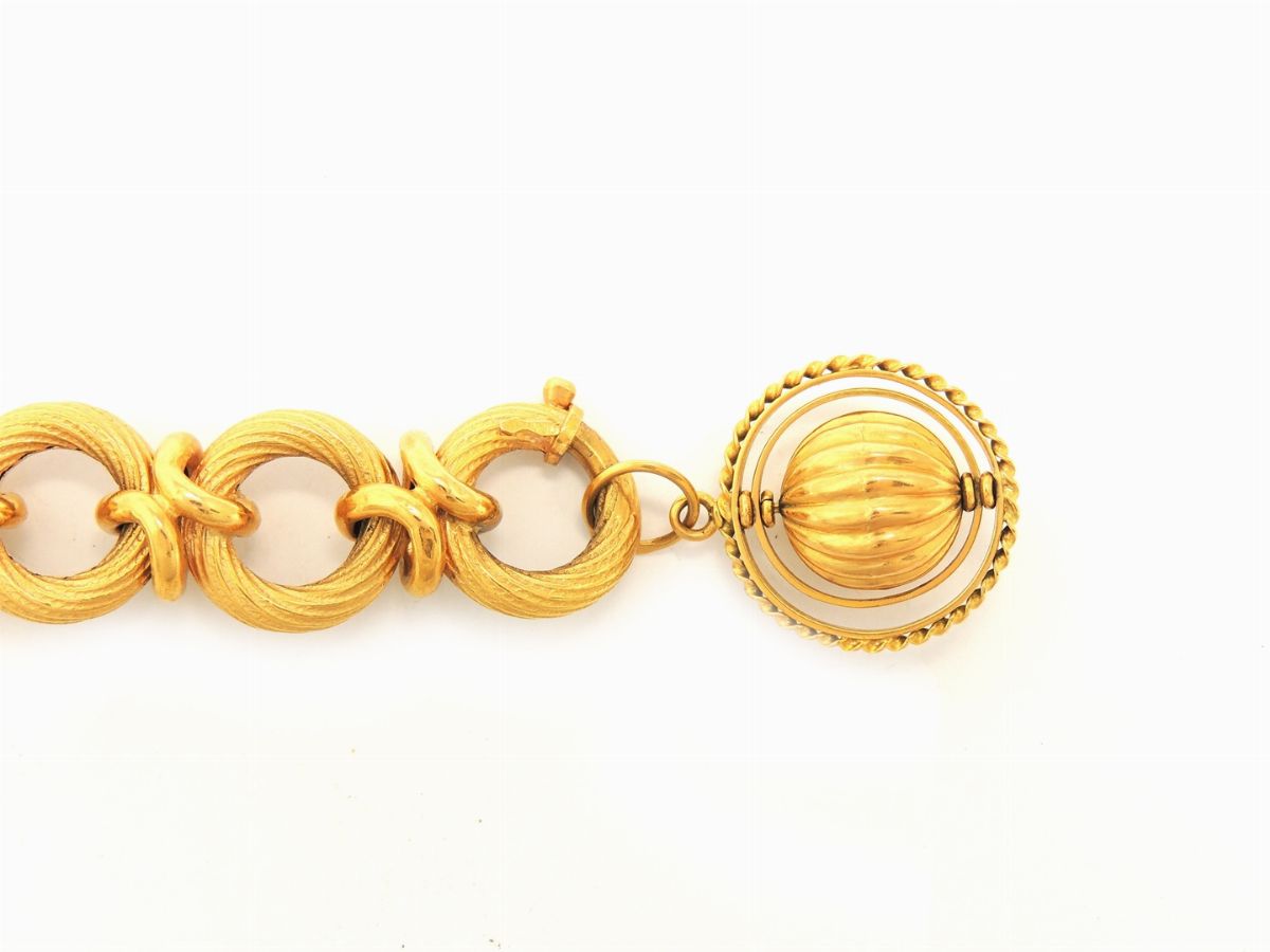 Bracciale in Oro Giallo con Pendente