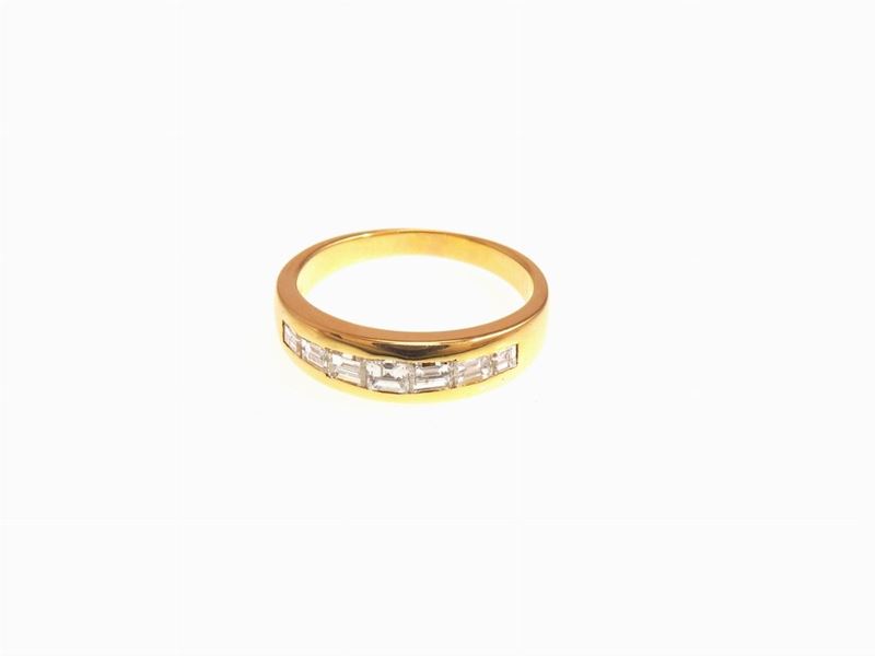 Fede in Oro Giallo e Diamanti