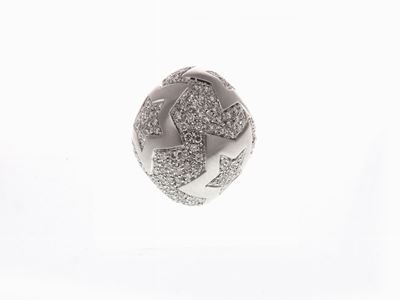 Anello Musone in Oro Bianco con Diamanti