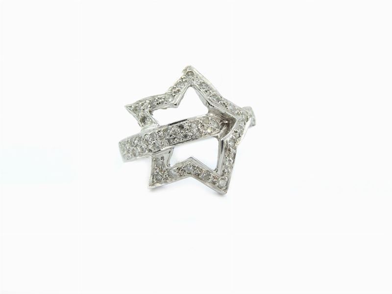 Anello in Oro Bianco con Diamanti