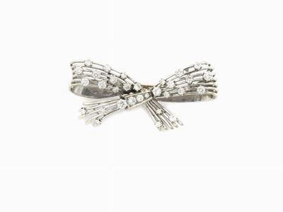 Spilla in Oro Bianco con Diamanti