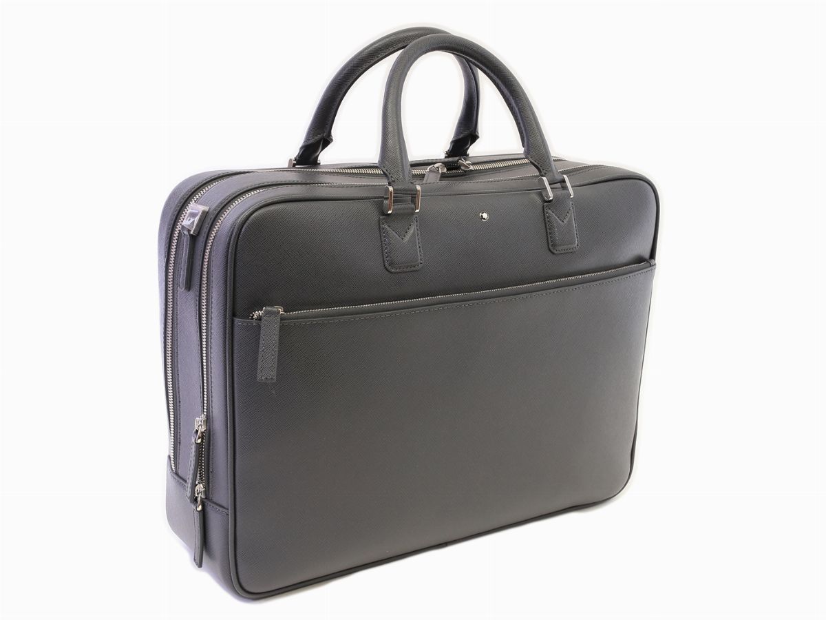 Valigetta 24ore Montblanc in Pelle Saffiano Antracite