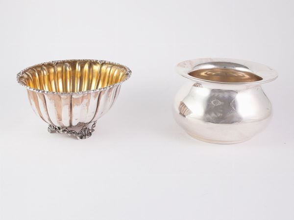 A Dabbene Milano silver bowl and another one
