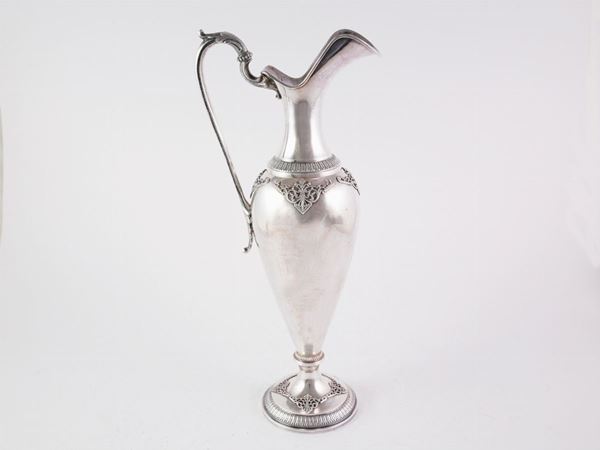 A silver amphora vase