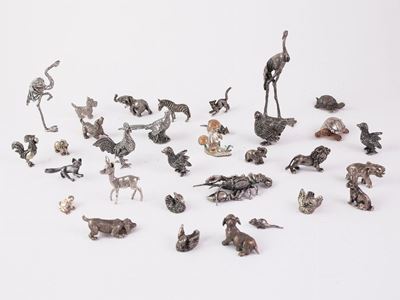 Miscellanea di Piccoli Animali da Collezione in Argento